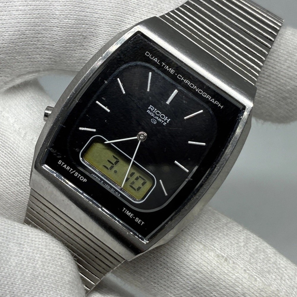 Vintage Ricoh Riquartz Dual Time Chronograph (Ana-Digi) – Gorgeous! Working!